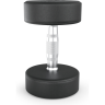 Гантель круглая UNIX FIT PRO обрезиненная 15 кг DBRND15PBKx2